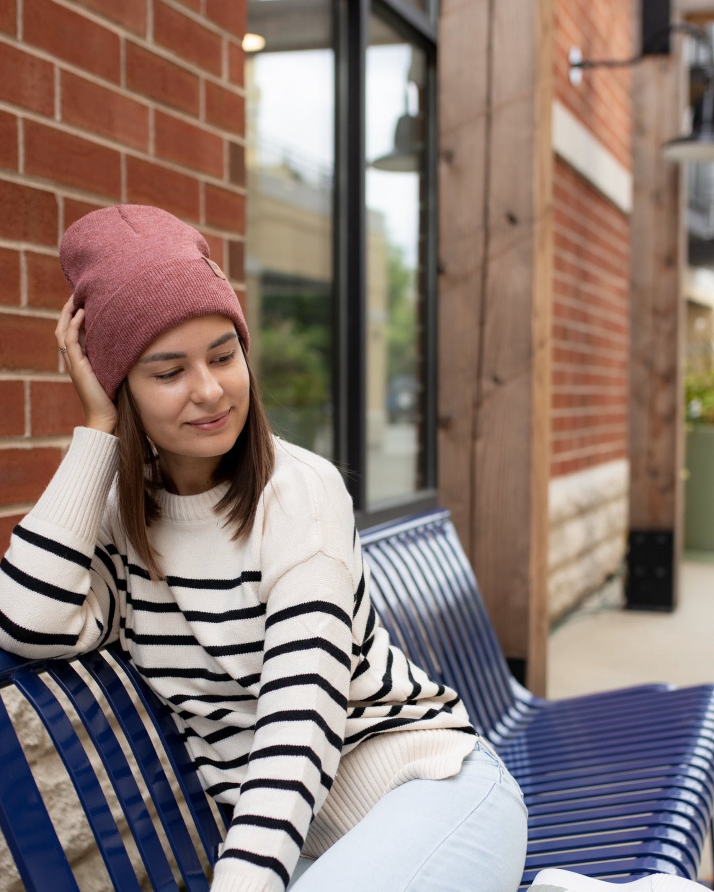 HAAKWEAR Knit Cuffed Beanie - Rusty Burgundy